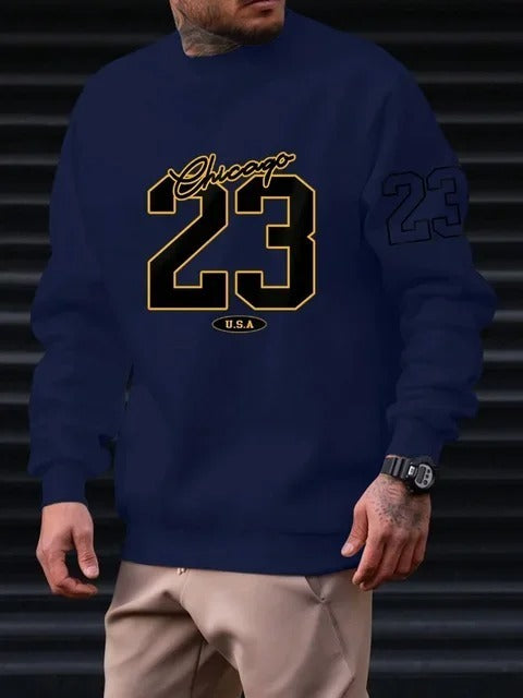 Sweat-Shirt Homme "Chicago 23" – Style Urbain & Sportif