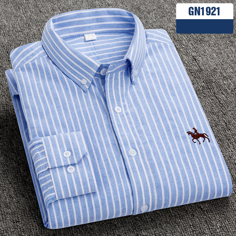 Chemise “Style Polo Club” – Rayures Élégantes Multicolores