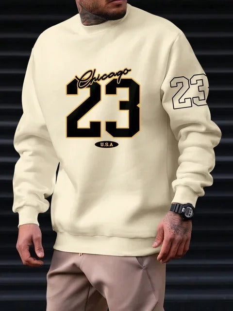 Sweat-Shirt Homme "Chicago 23" – Style Urbain & Sportif