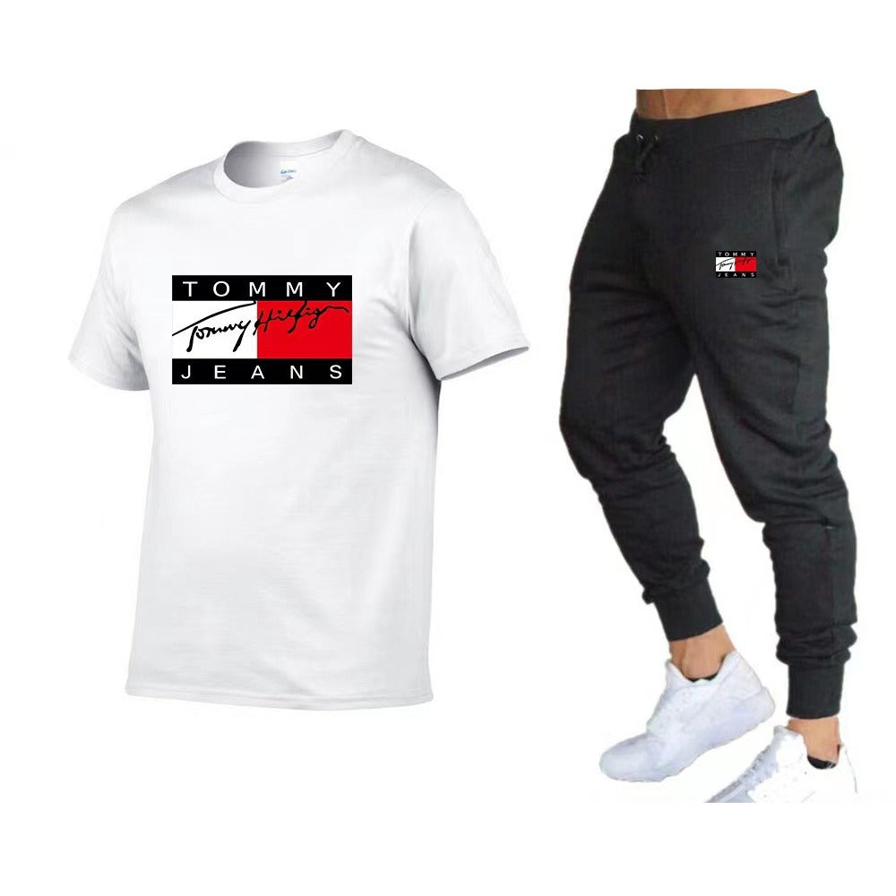 Ensemble décontracté homme – T-shirt + Jogging “Tommy Jeans Style