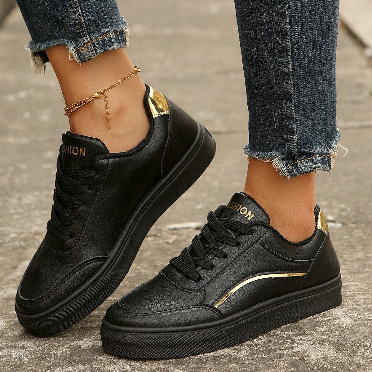 Baskets Blanches Femme – Sneakers Confortables & Tendance – Style Casual Chic