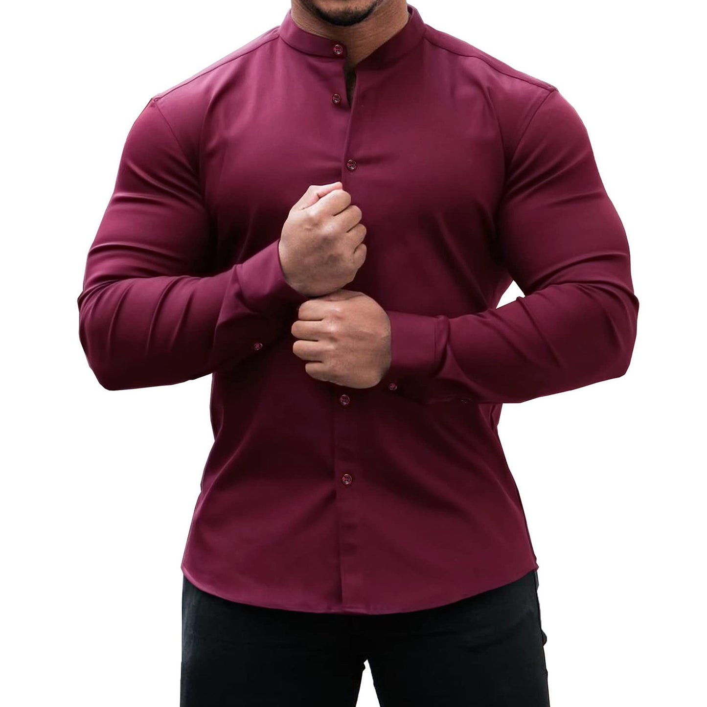 CHEMISE HOMME COL MANDARIN – STYLE ÉLÉGANT ET MODERNE