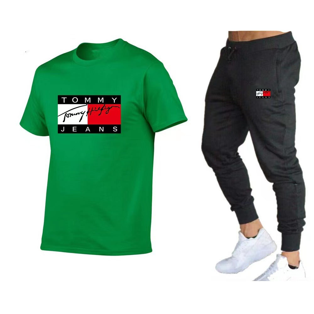 Ensemble décontracté homme – T-shirt + Jogging “Tommy Jeans Style