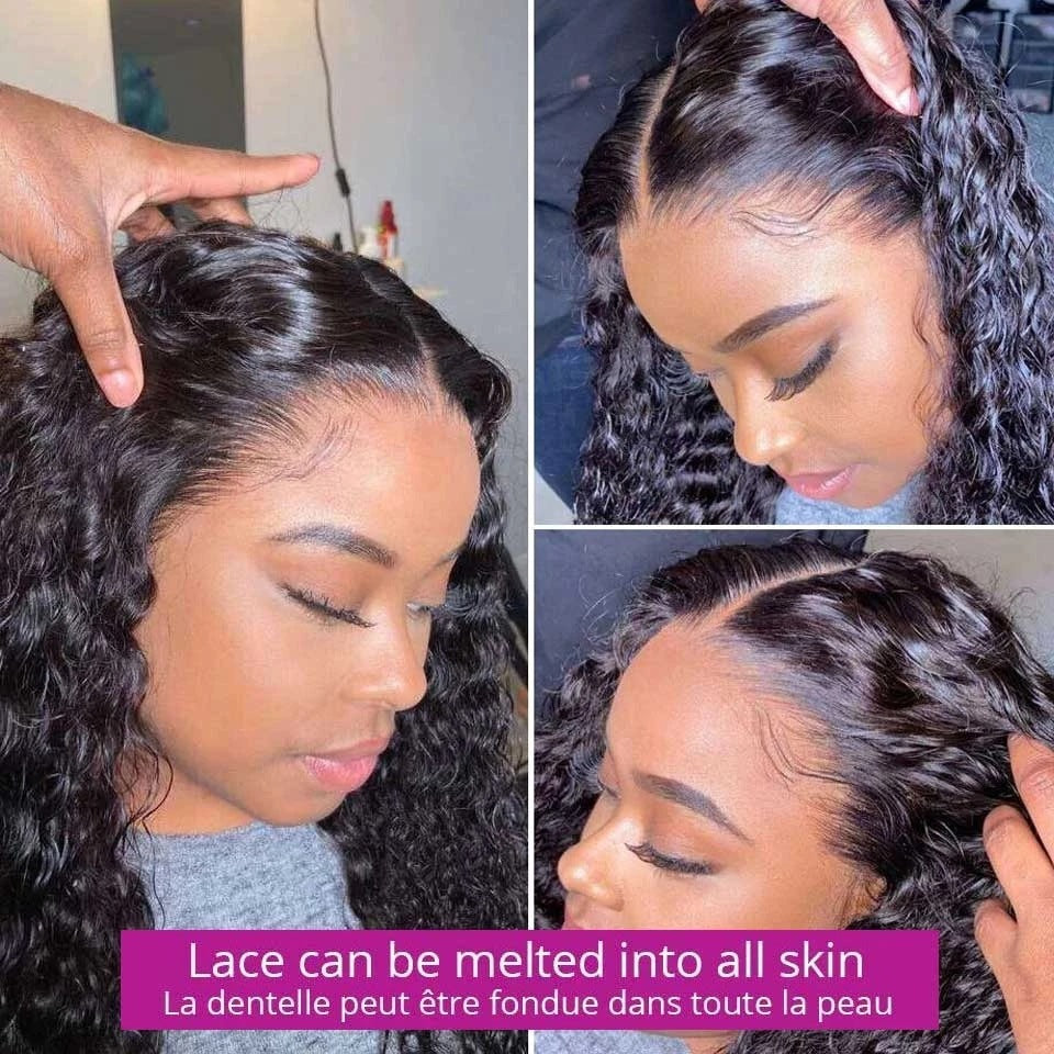 Perruque Curly HD T-Part 5x1 en cheveux humains – Lace transparente – Pose rapide & naturelle