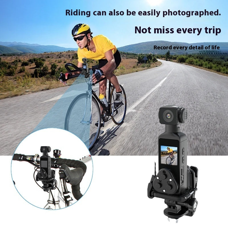 Mini Caméra 4K de Poche – Stabilisée, Écran Tactile, Objectif Rotatif