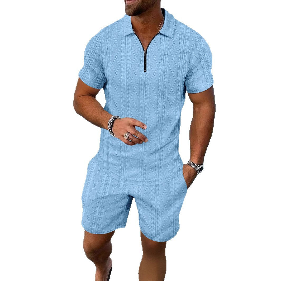 Ensemble Homme Été 2 Pièces – Chemise Boutonnée & Short | Look Bord de Mer 2025