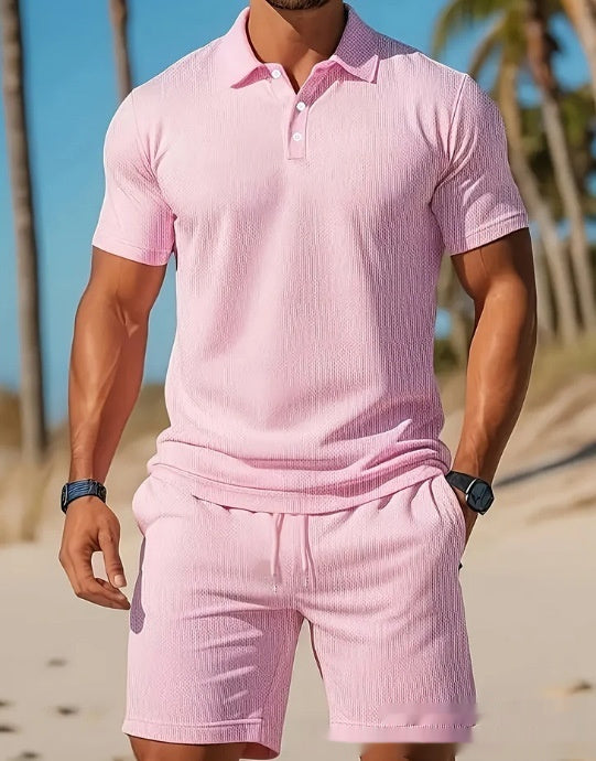 Ensemble Polo + Short Homme – Style Plage & Détente | Look Estival 2025