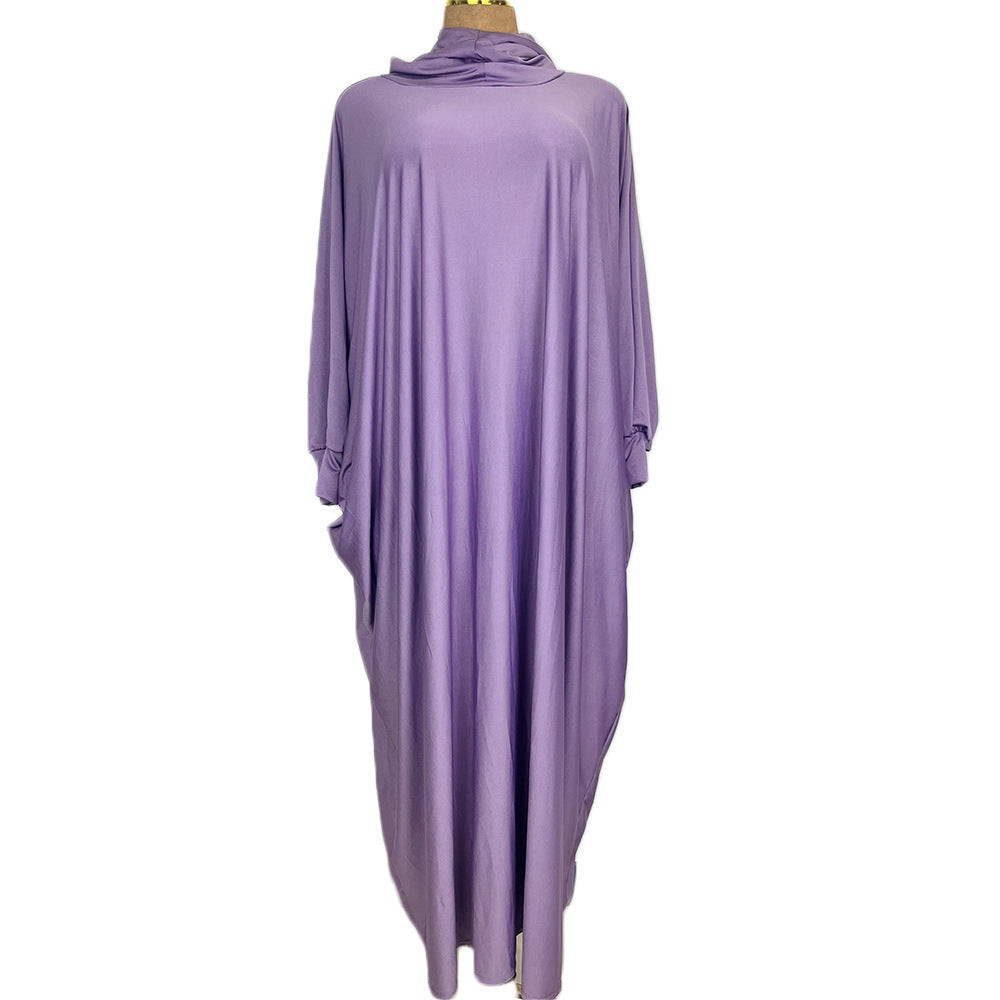 Abaya Papillon Satinée – Magenta Royal | Look Luxe & Fluide
