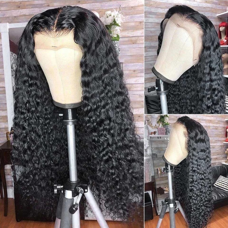 Perruque Curly HD T-Part 5x1 en cheveux humains – Lace transparente – Pose rapide & naturelle