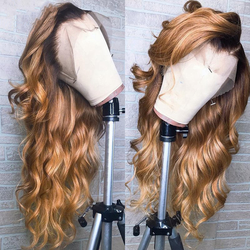 Perruque Lace Front Ondulée Ombré – Cheveux Humains Luxe