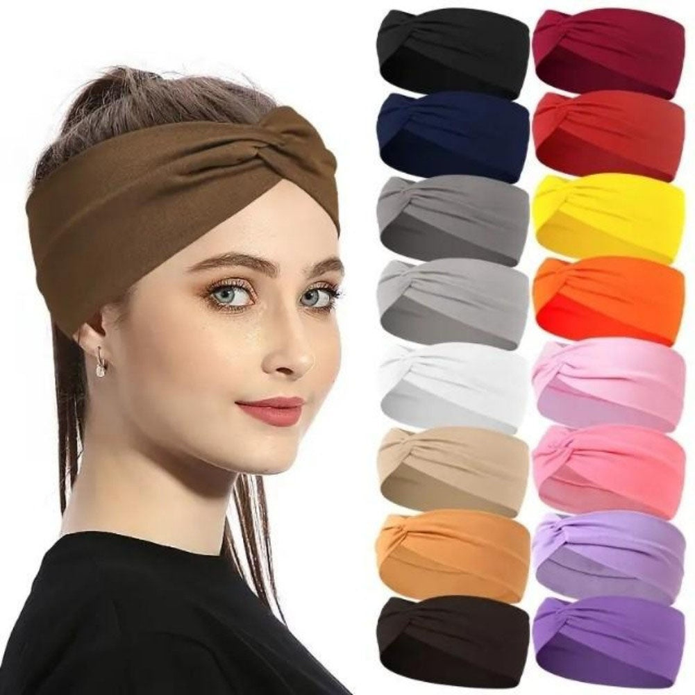 Lot de 5 Bandeaux Élastiques pour Cheveux – Look Sporty & Chic, Yoga, Fitness, Casual