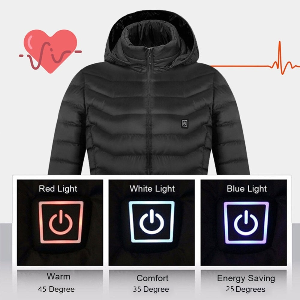 Doudoune chauffante USB – Veste thermique unisexe avec 3 niveaux de chaleur