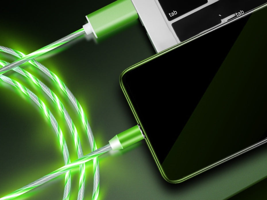 Câble Magnétique LED 3 en 1 – Charge Rapide & Design Futuriste