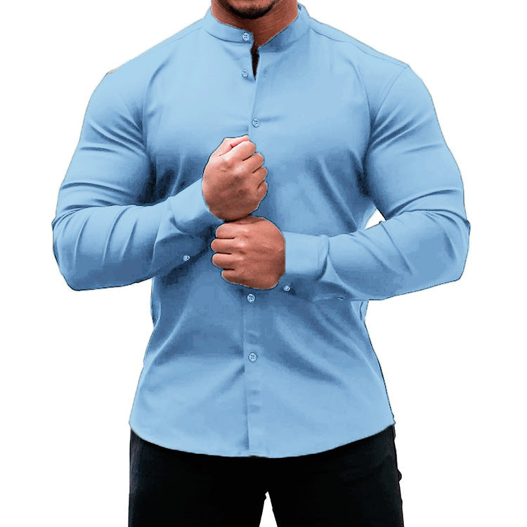 CHEMISE HOMME COL MANDARIN – STYLE ÉLÉGANT ET MODERNE