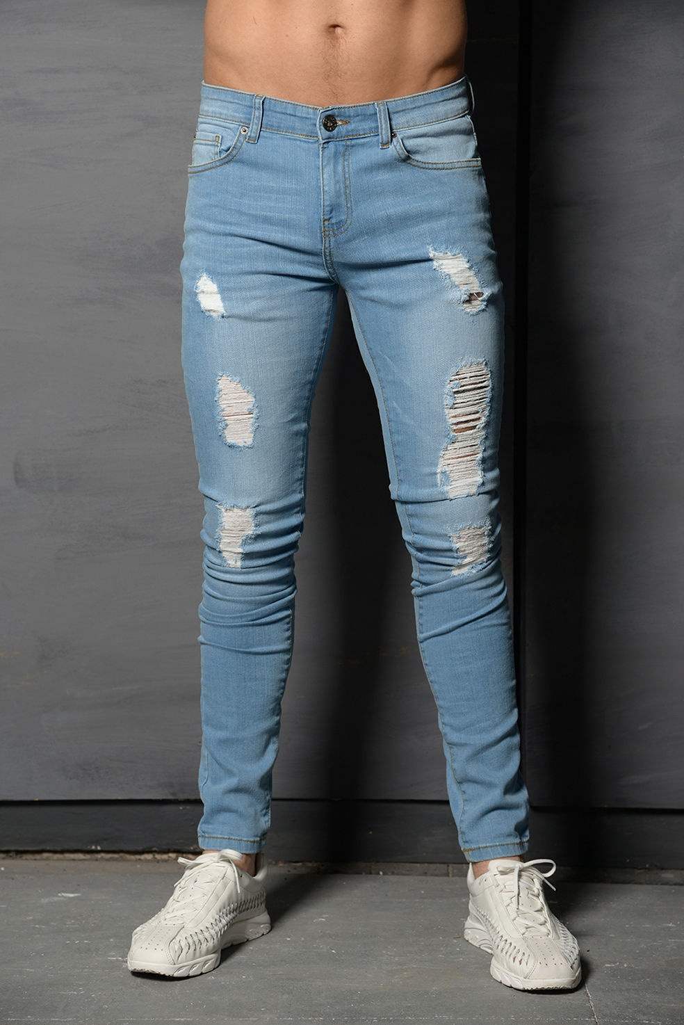 Jean Slim Déchiré Homme – Collection Streetwear