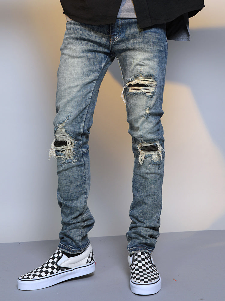 JEAN HOMME SLIM DÉCHIRÉ – STYLE URBAIN TENDANCE