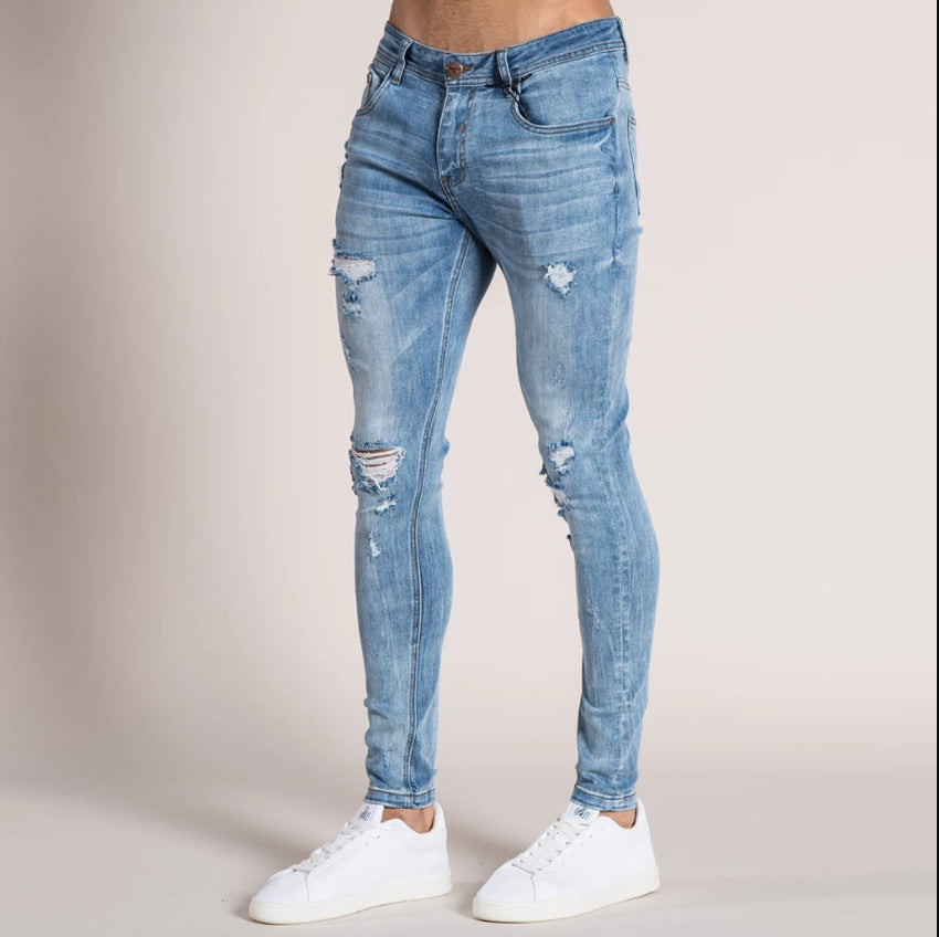 Jean Slim Déchiré Homme – Confort et Style Urbain