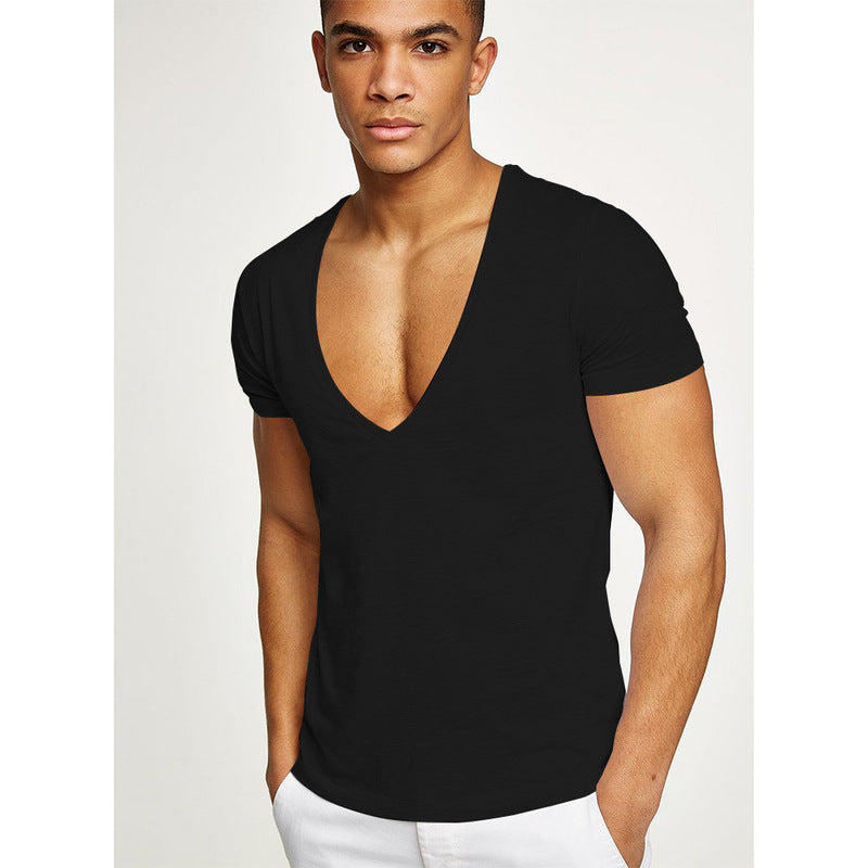 TEE-SHIRT HOMME COL V PROFOND – STYLE MODERNE & MINIMALISTE