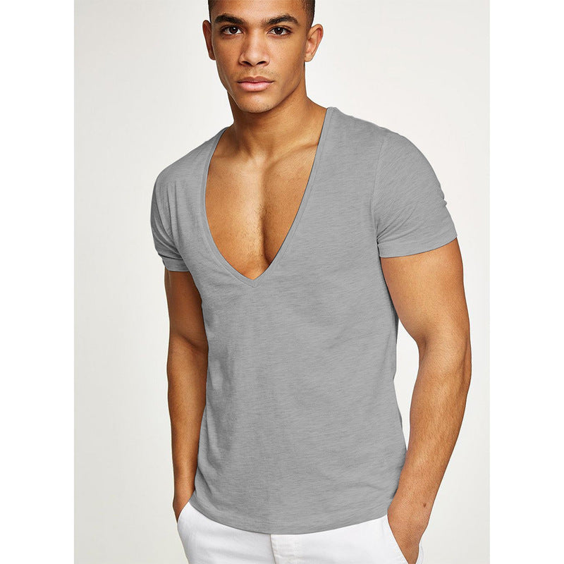 TEE-SHIRT HOMME COL V PROFOND – STYLE MODERNE & MINIMALISTE