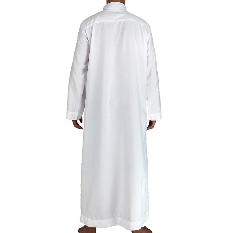 Qamis Blanc Homme Classique | Élégance Pure & Tradition Raffinée (S–3XL)