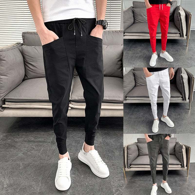 Jogger slim homme avec cordon, coupe ajustée et style urbain