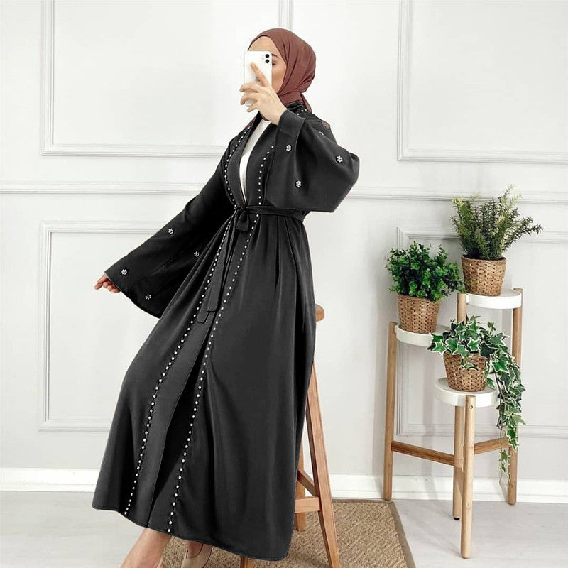 Abaya Perles Élégance Modeste – Style Hijab Moderne