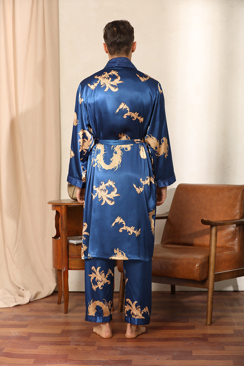 KIMONO PYJAMA HOMME EN SATIN – STYLE ASIATIQUE LUXUEUX