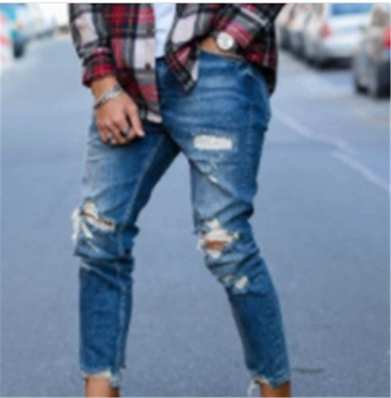 Jean Slim Fit Déchiré – Style Urbain