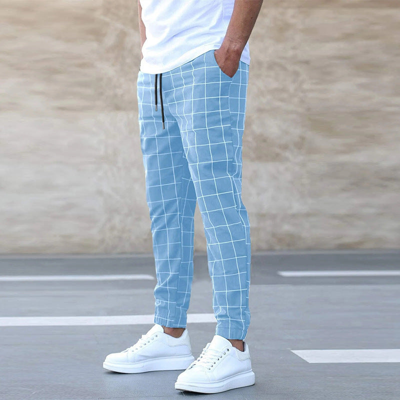 Pantalon Jogger Homme à Carreaux – Décontracté & Tendance, Coupe Slim, Multi-Couleurs