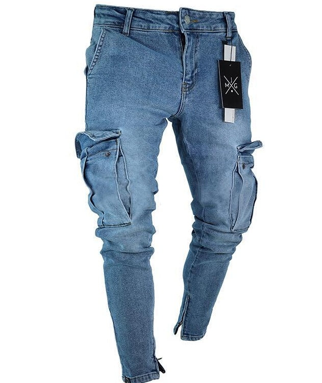Jean Cargo Streetwear Homme – Style Urbain & Détail Destroy