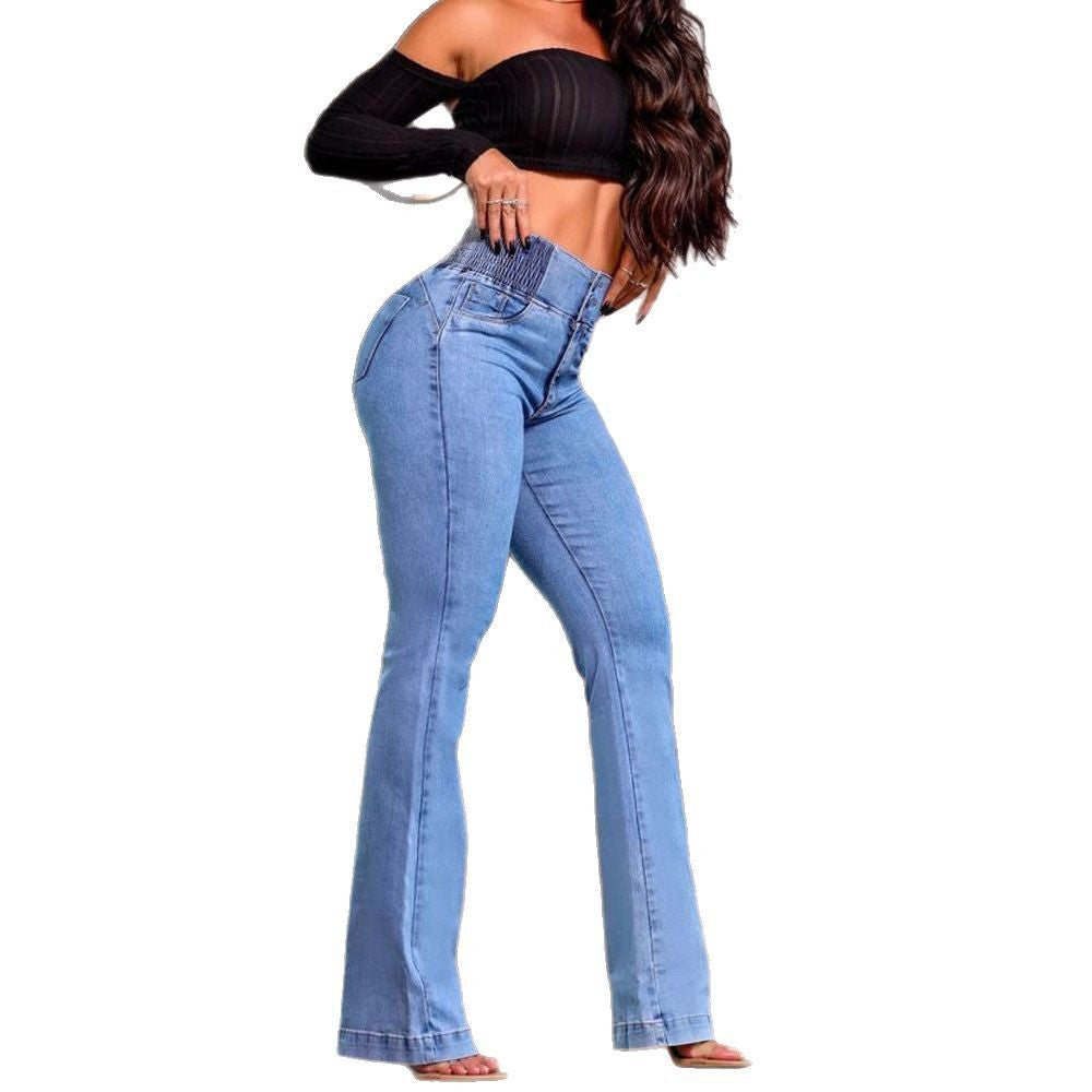 Jean Évasé Femme Taille Haute – Sculptant & Élégant