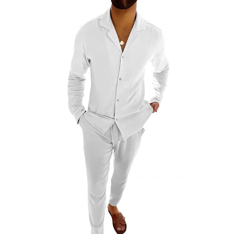 Ensemble Homme "Sable & Style" – Chemise + Short texture chic