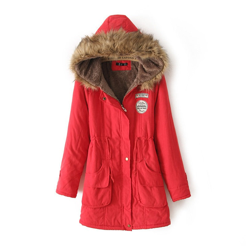Parka d’Hiver Femme Doublée Polaire | Capuche Fourrure Chaude et Élégante – Disponible en Plusieurs Couleurs