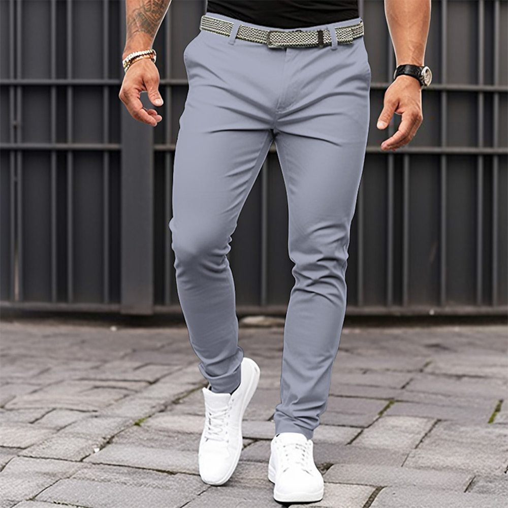 Pantalon Slim Fit Homme – Blanc Élégant