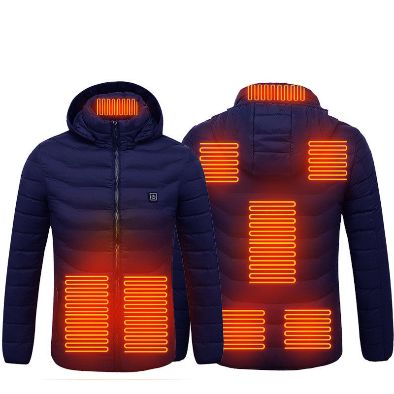 Veste chauffante électrique unisexe – Doudoune chauffée USB avec zones de chaleur, hiver & outdoor