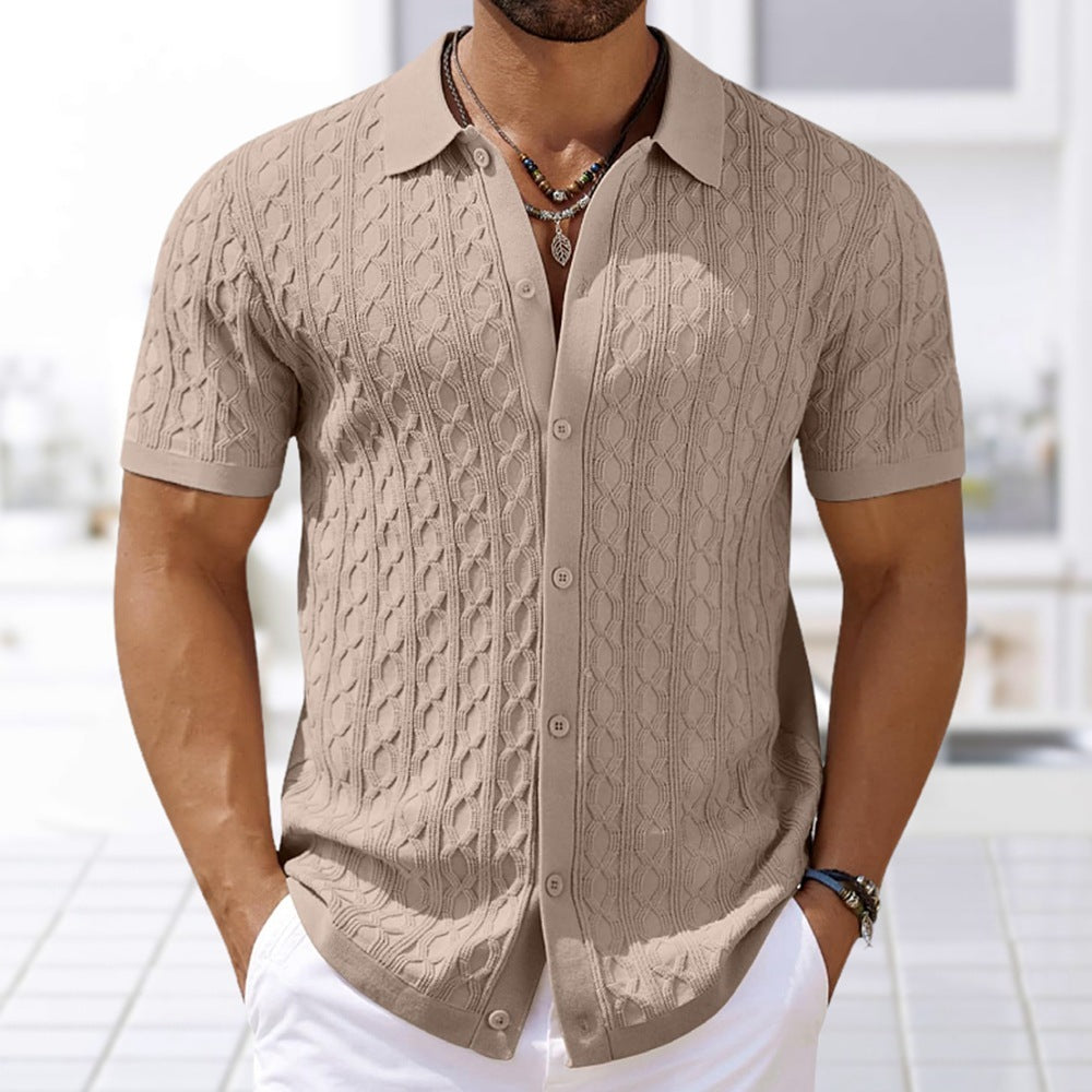 Chemise Tricotée Homme – Élégance Décontractée
