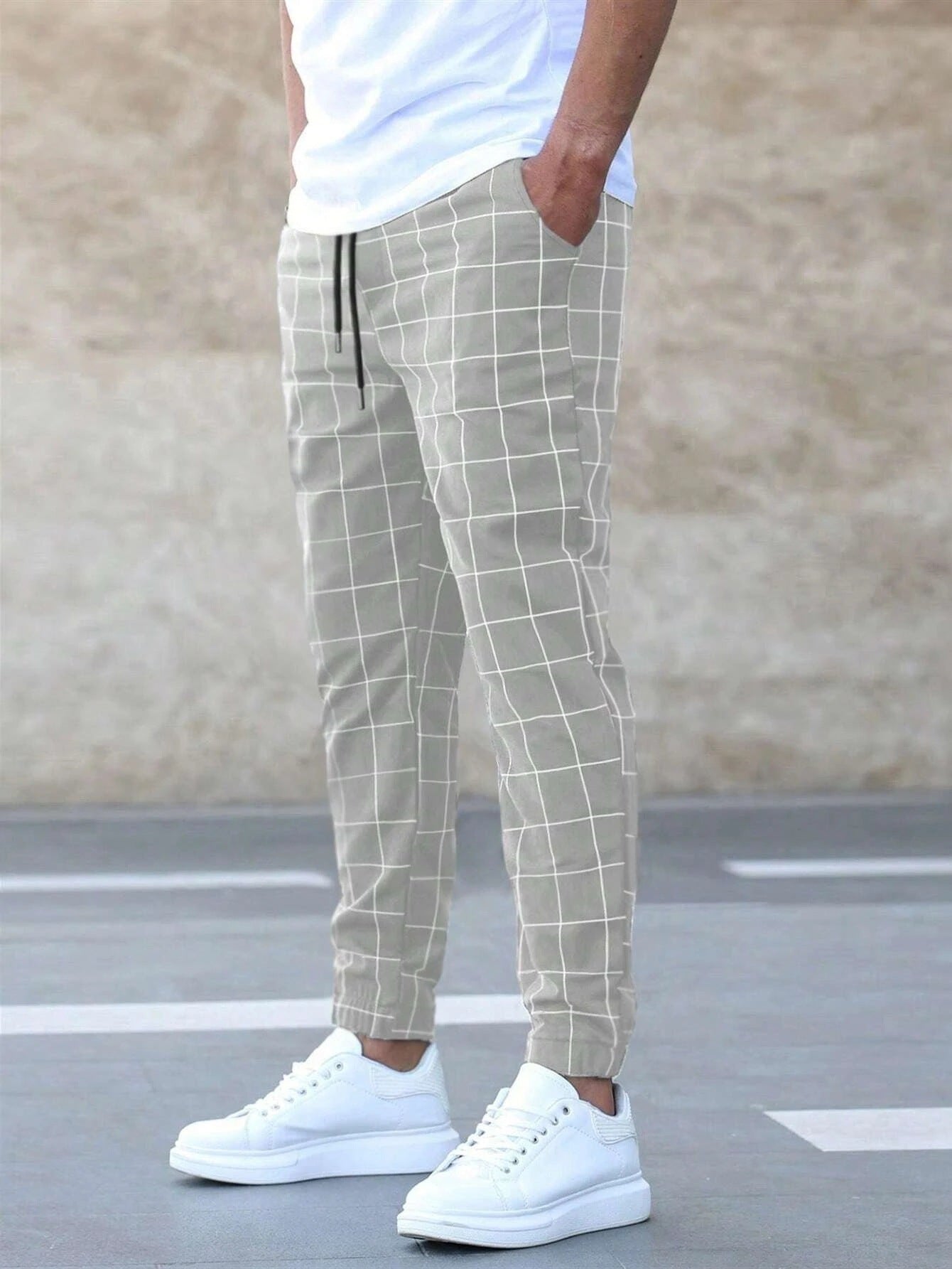 Pantalon Jogger Homme à Carreaux – Décontracté & Tendance, Coupe Slim, Multi-Couleurs