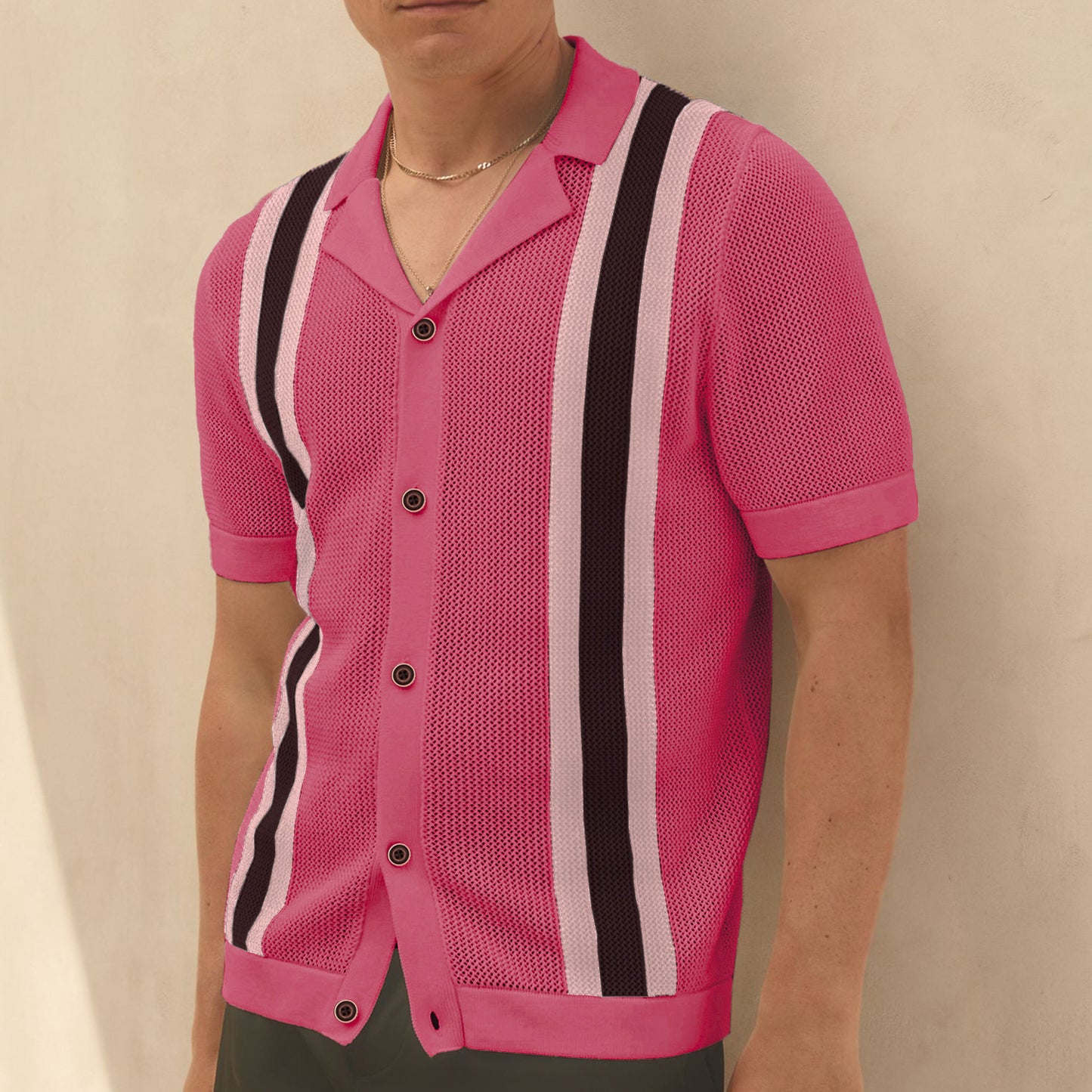 Chemise à Rayures Blanches et Bleues pour Homme - Élégance et Confort