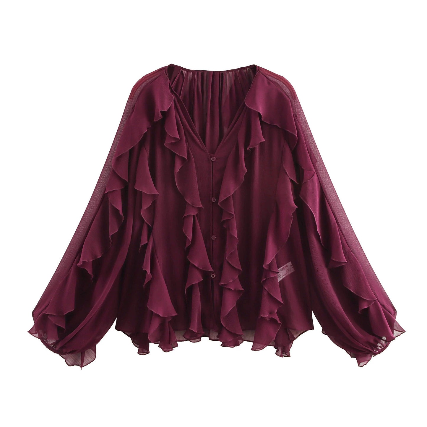 Blouse Volants Fluide Femme