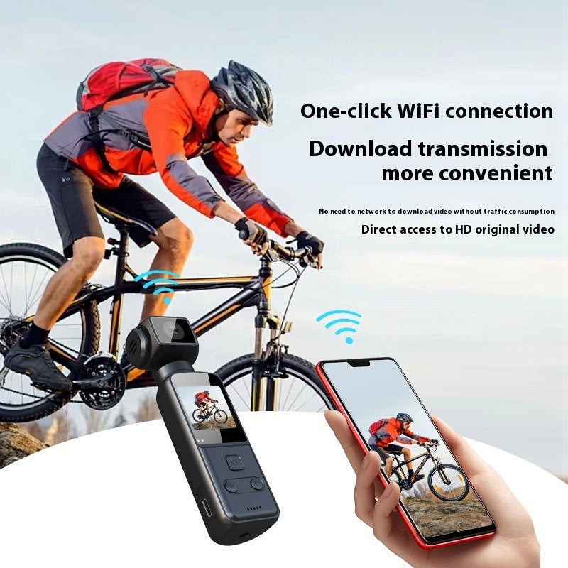 Mini Caméra 4K de Poche – Stabilisée, Écran Tactile, Objectif Rotatif