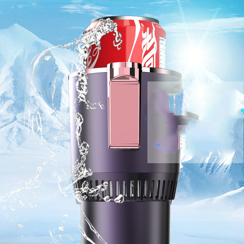 Mini Réfrigérateur & Chauffe-Tasse 2-en-1 Voiture – USB 12V, Affichage LED Température