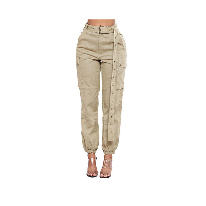 Pantalon Cargo Taille Haute pour Femme – Élégance Décontractée & Style Urbain