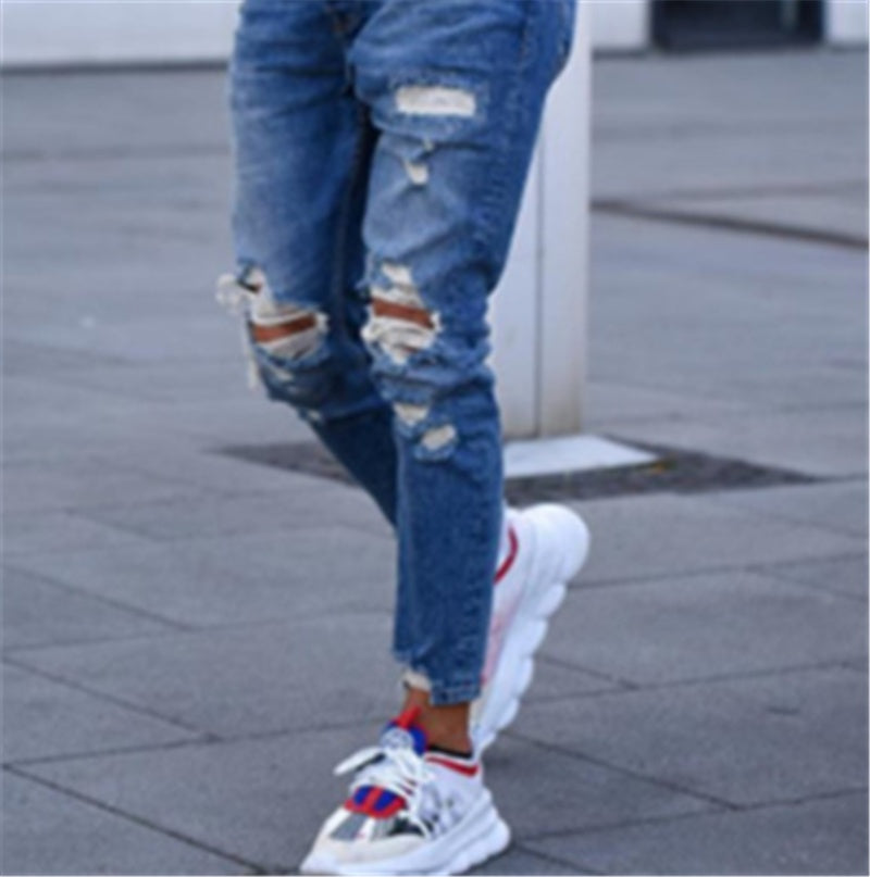Jean Slim Fit Déchiré – Style Urbain