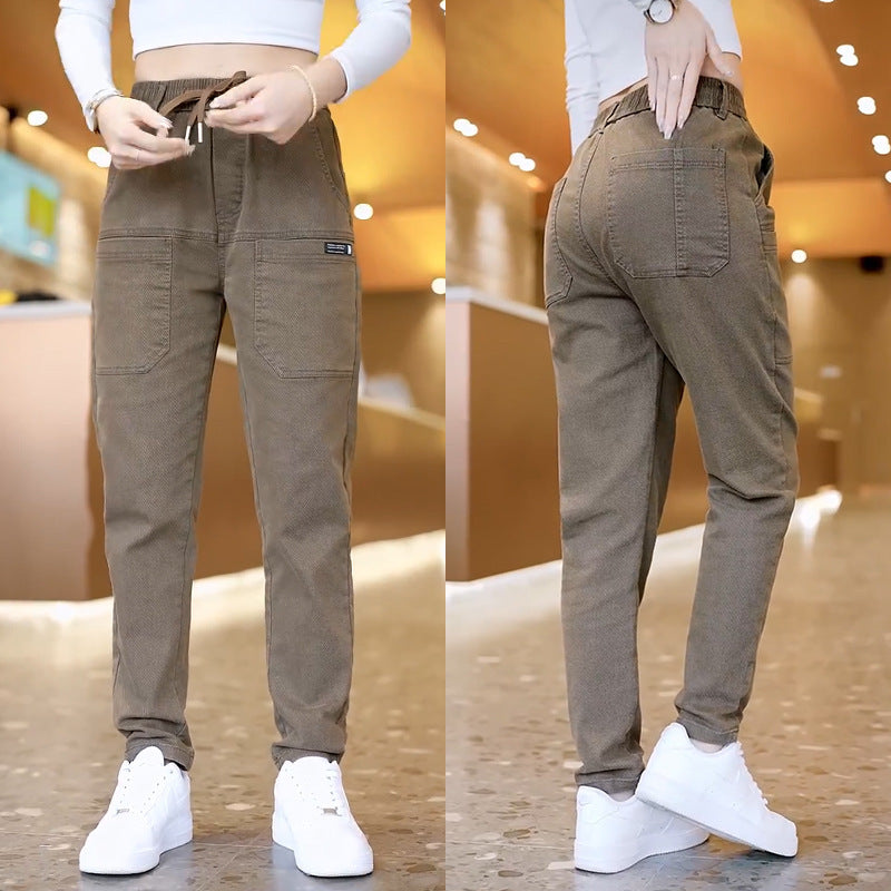 Pantalon Cargo Chic & Confort – Taille Haute, Look Urbain Décontracté Sports Fashion