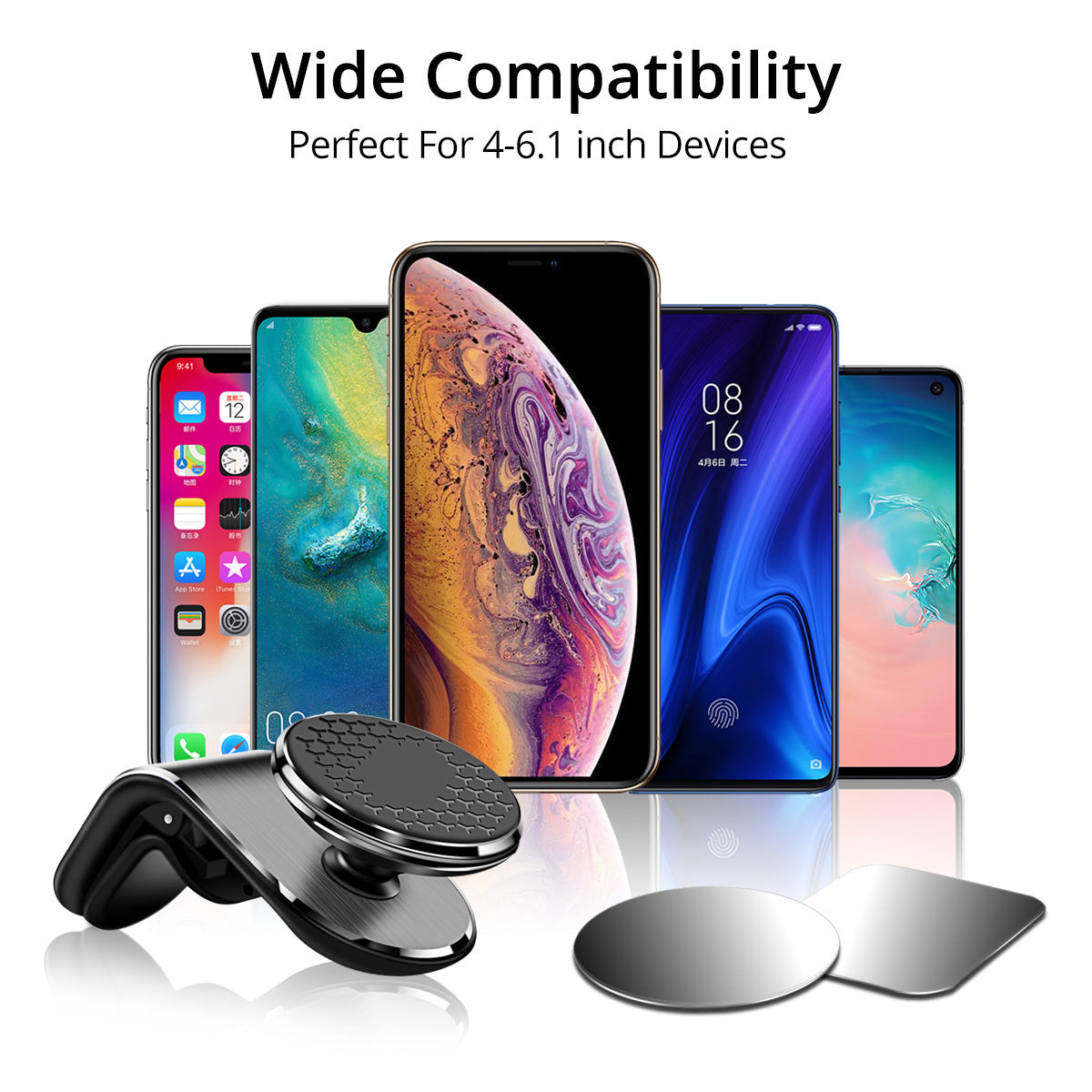 Support Téléphone Voiture Magnétique 360° | Fixation Grille d'Aération – Rotation Réglable & Ultra-Stable