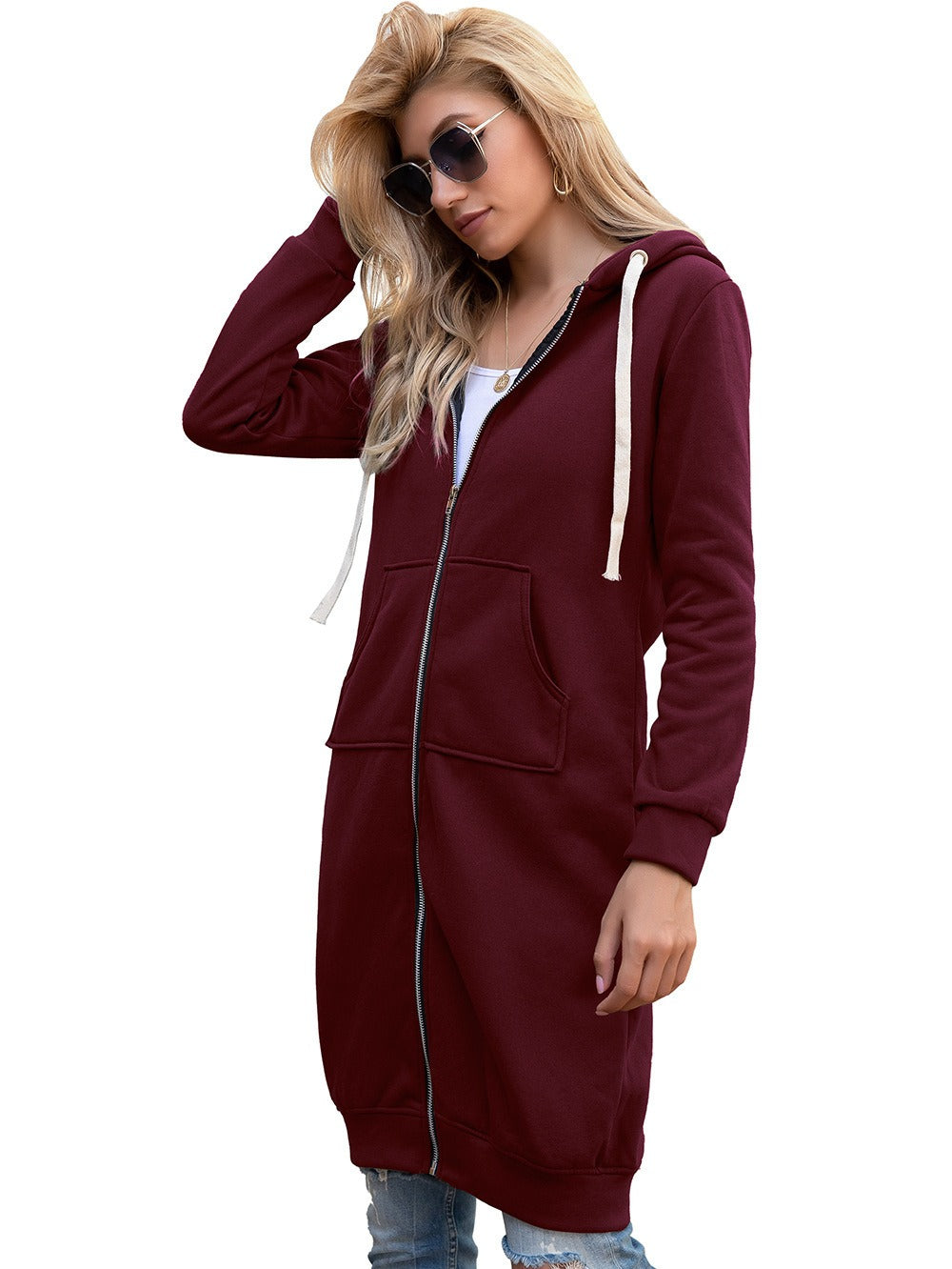 Veste Longue à Capuche Femme – Streetwear Chic & Confort