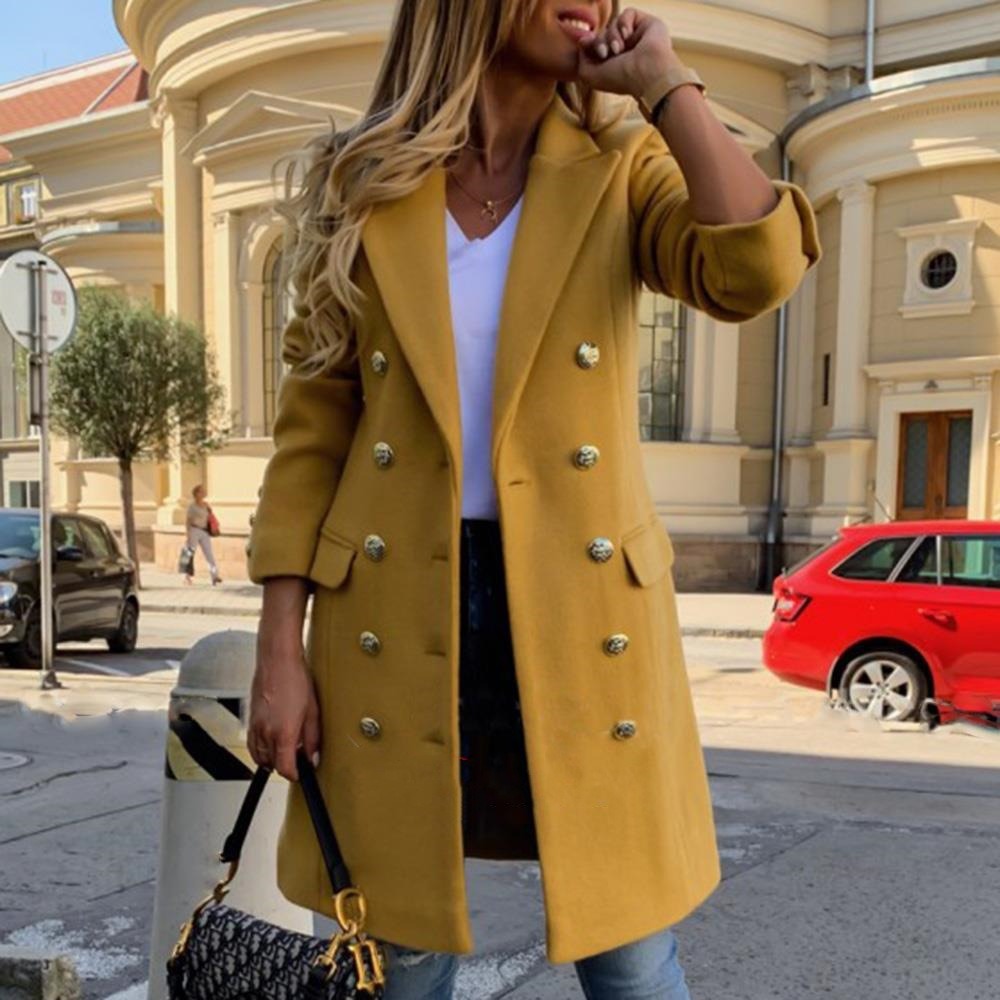 Manteau Long Élégance Dorée – Edition Luxe