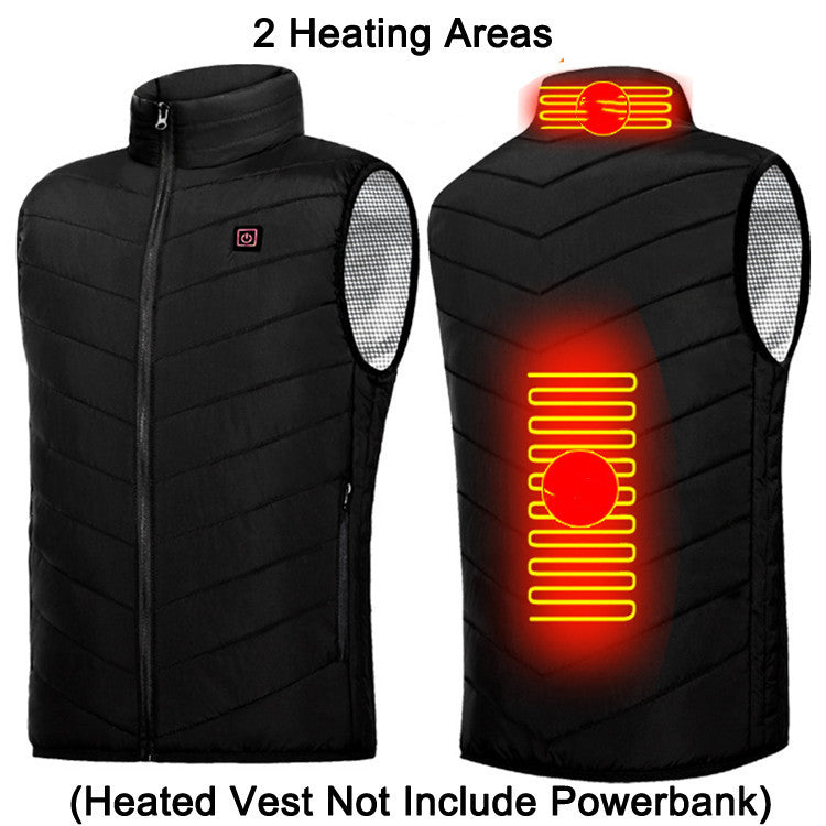 Gilet Chauffant Électrique Unisexe – 9 Zones de Chauffage – USB Rechargeable