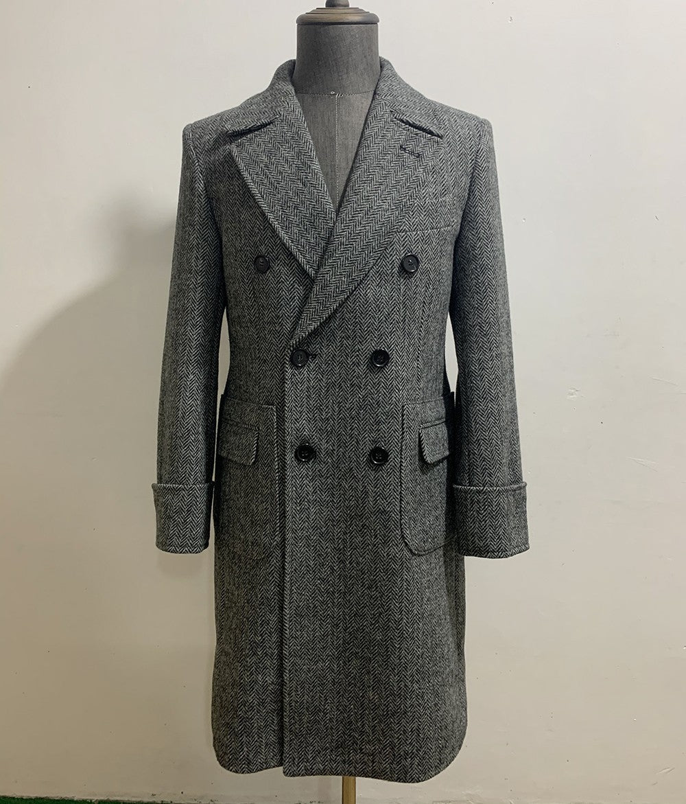 Manteau Homme en Laine Style Vintage – Élégance Britannique