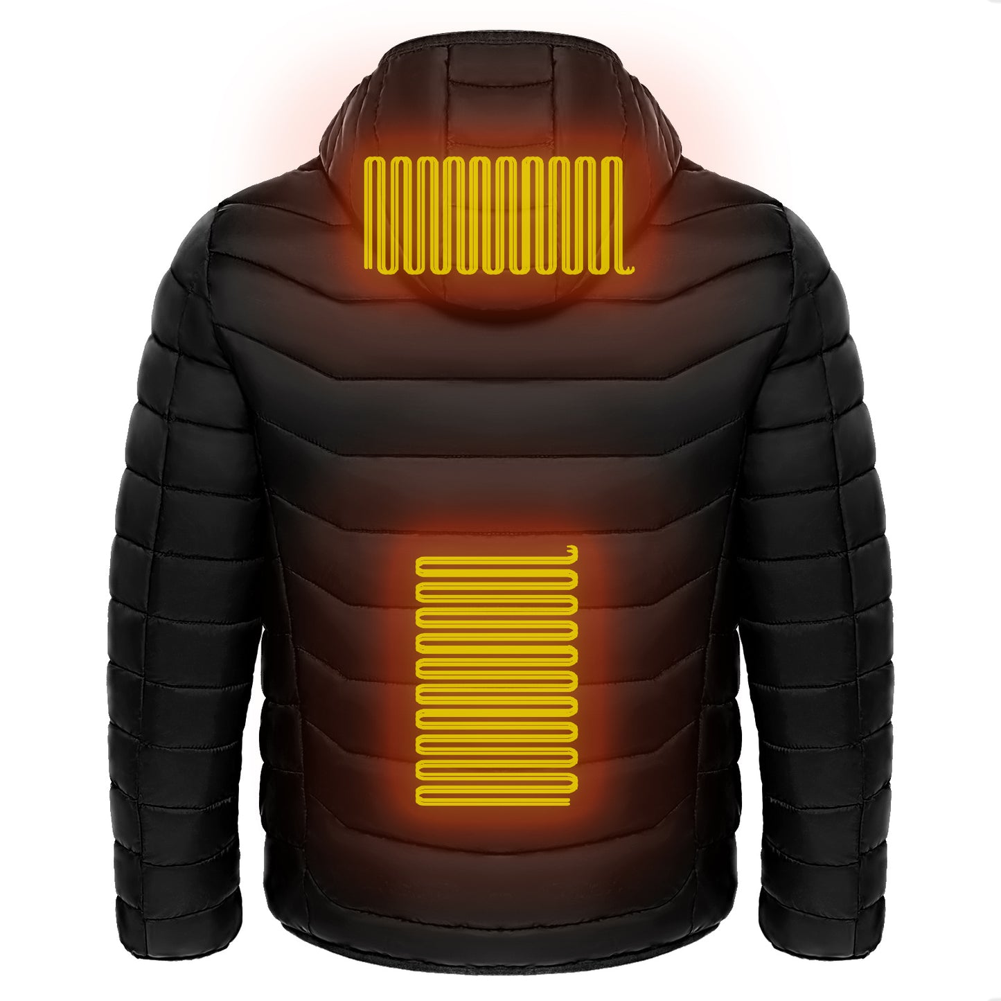 Veste chauffante électrique unisexe – Doudoune chauffée USB avec zones de chaleur, hiver & outdoor